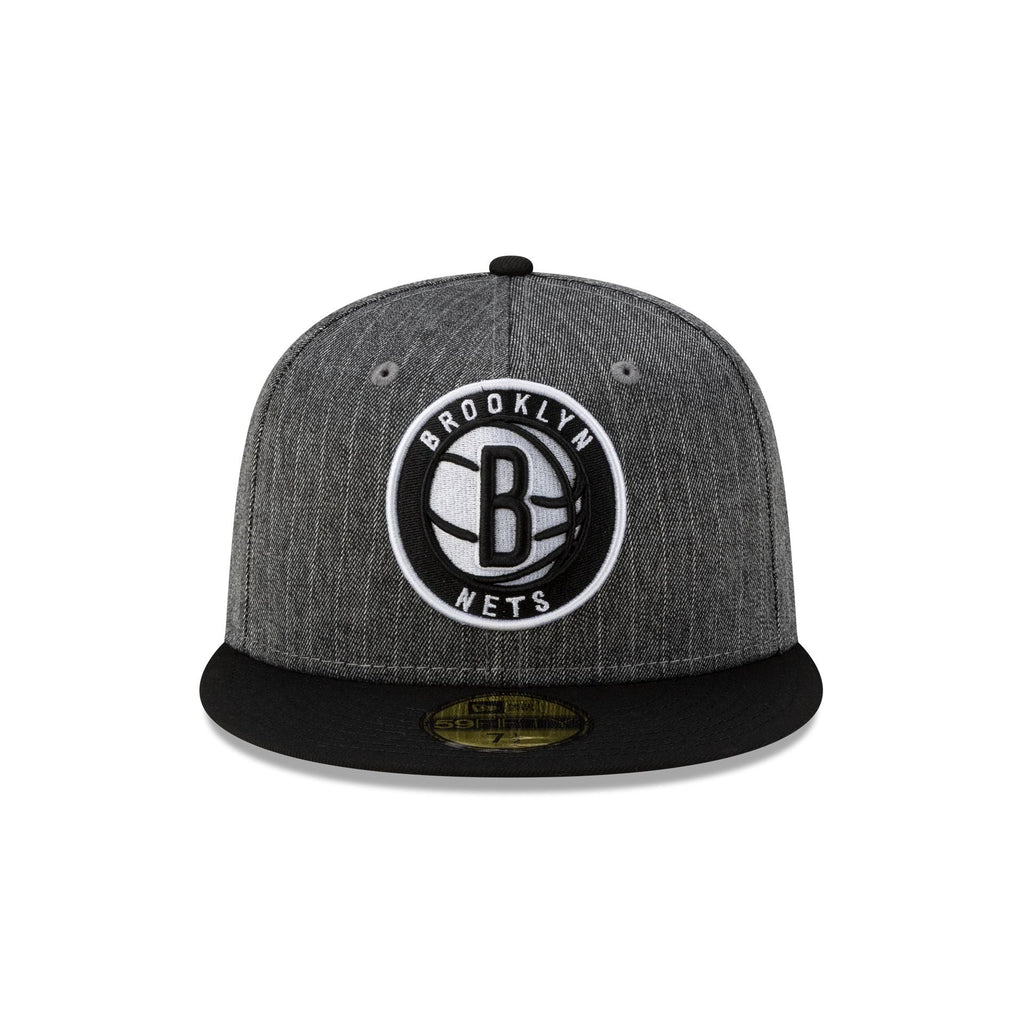 Just Caps Black Pinstripe Brooklyn Nets 59FIFTY Fitted Hat
