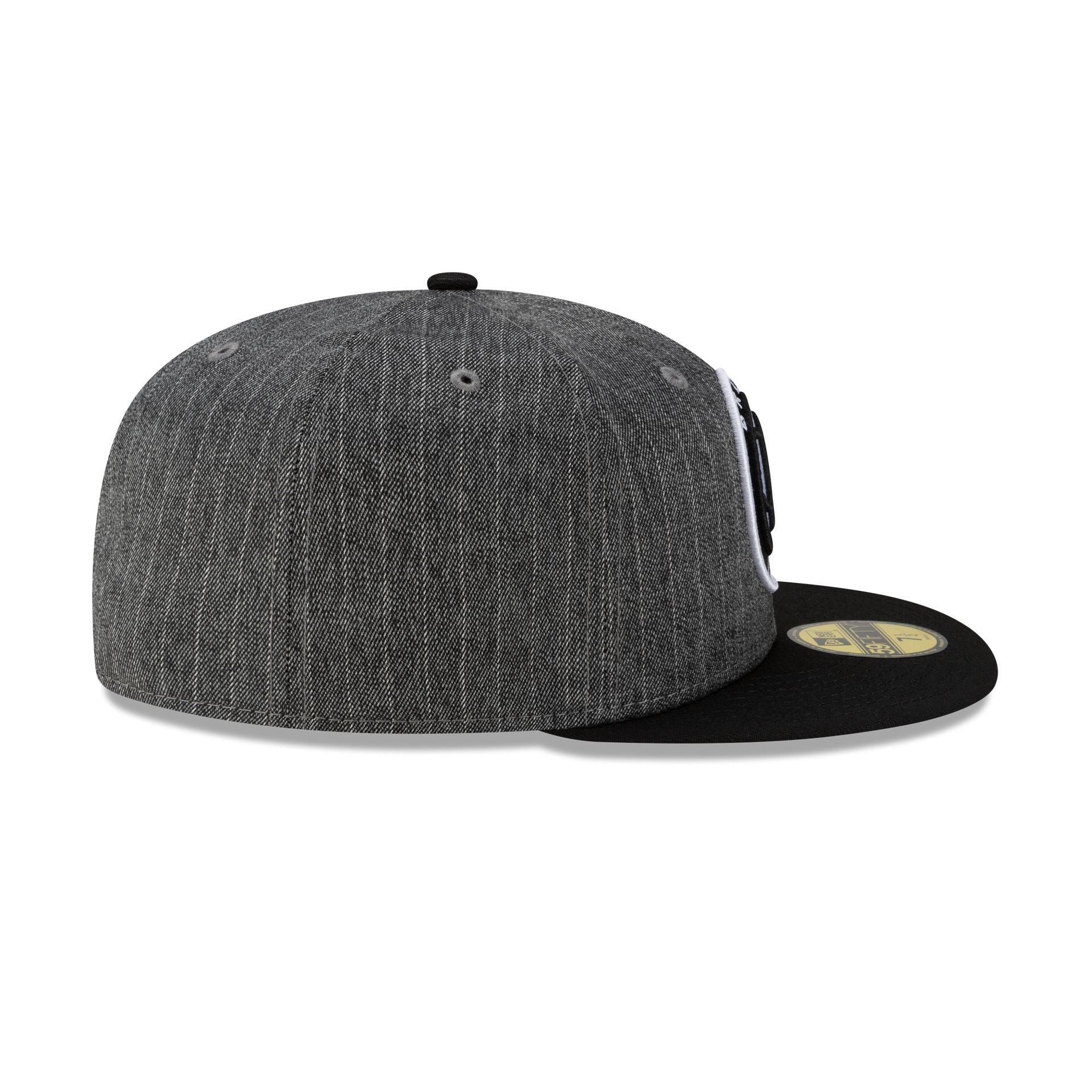 Just Caps Black Pinstripe Brooklyn Nets 59FIFTY Fitted Hat