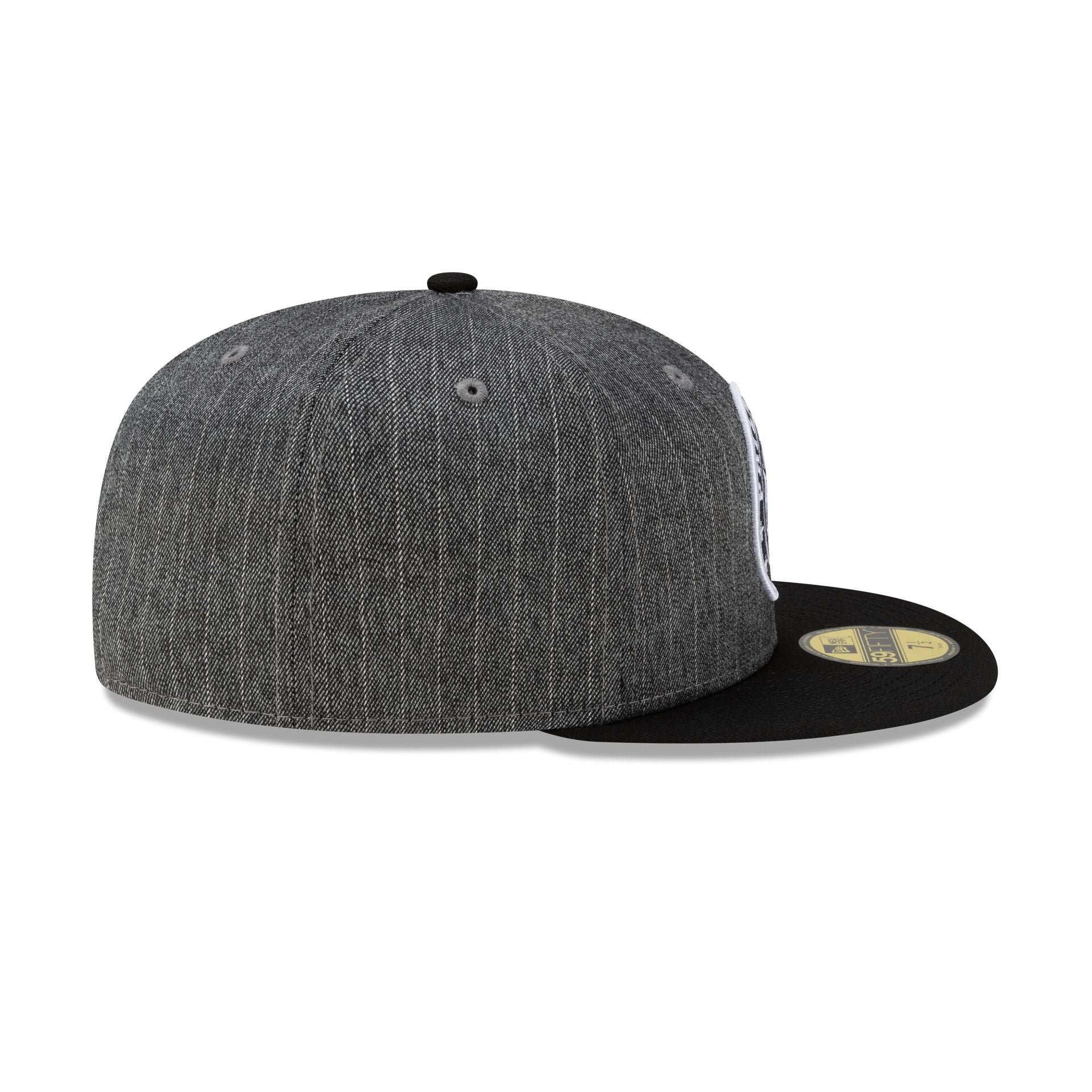 Just Caps Black Pinstripe Philadelphia 76ers 59FIFTY Fitted Hat