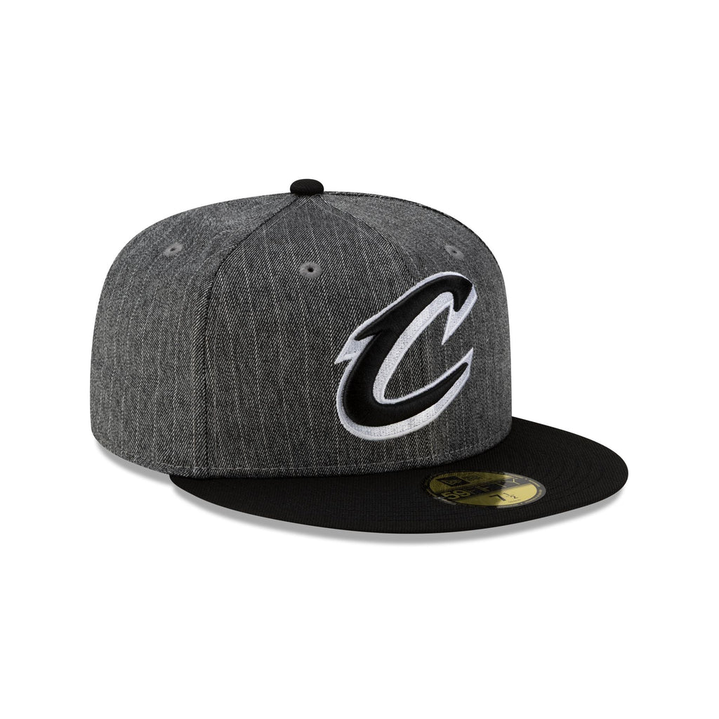 Just Caps Black Pinstripe Cleveland Cavaliers 59FIFTY Fitted Hat